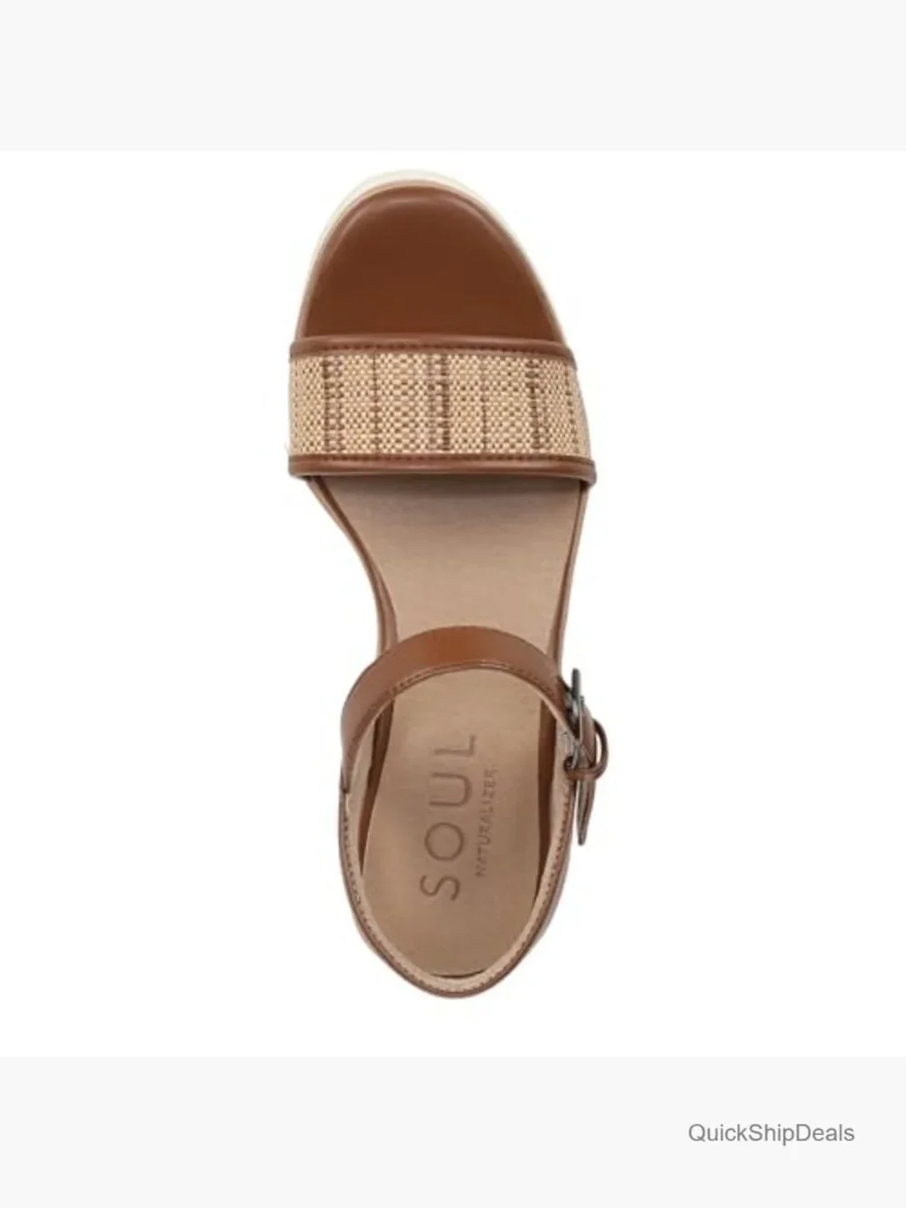 Wedge Sandals with Cushioned Footbed and Adjustable Ankle Strap